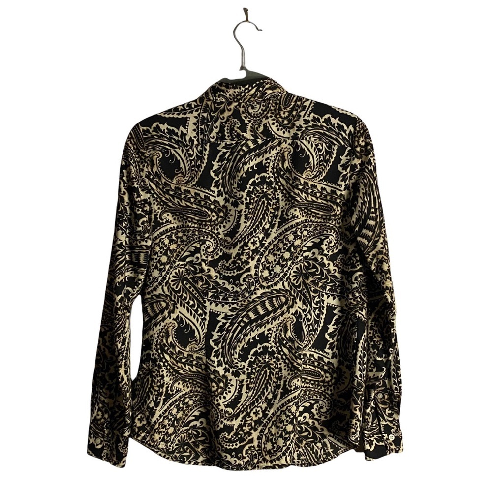 Lauren Ralph Lauren Women’s Paisley Button Down Shirt - Picture 6 of 8